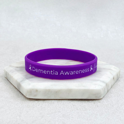 dementia awareness wristband purple ribbon