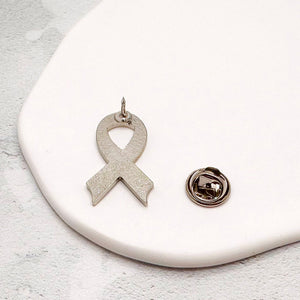 Diabetes Awareness Ribbon Pin Back with Clasp