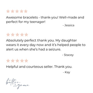 5 star product reviews for epilepsy wristband