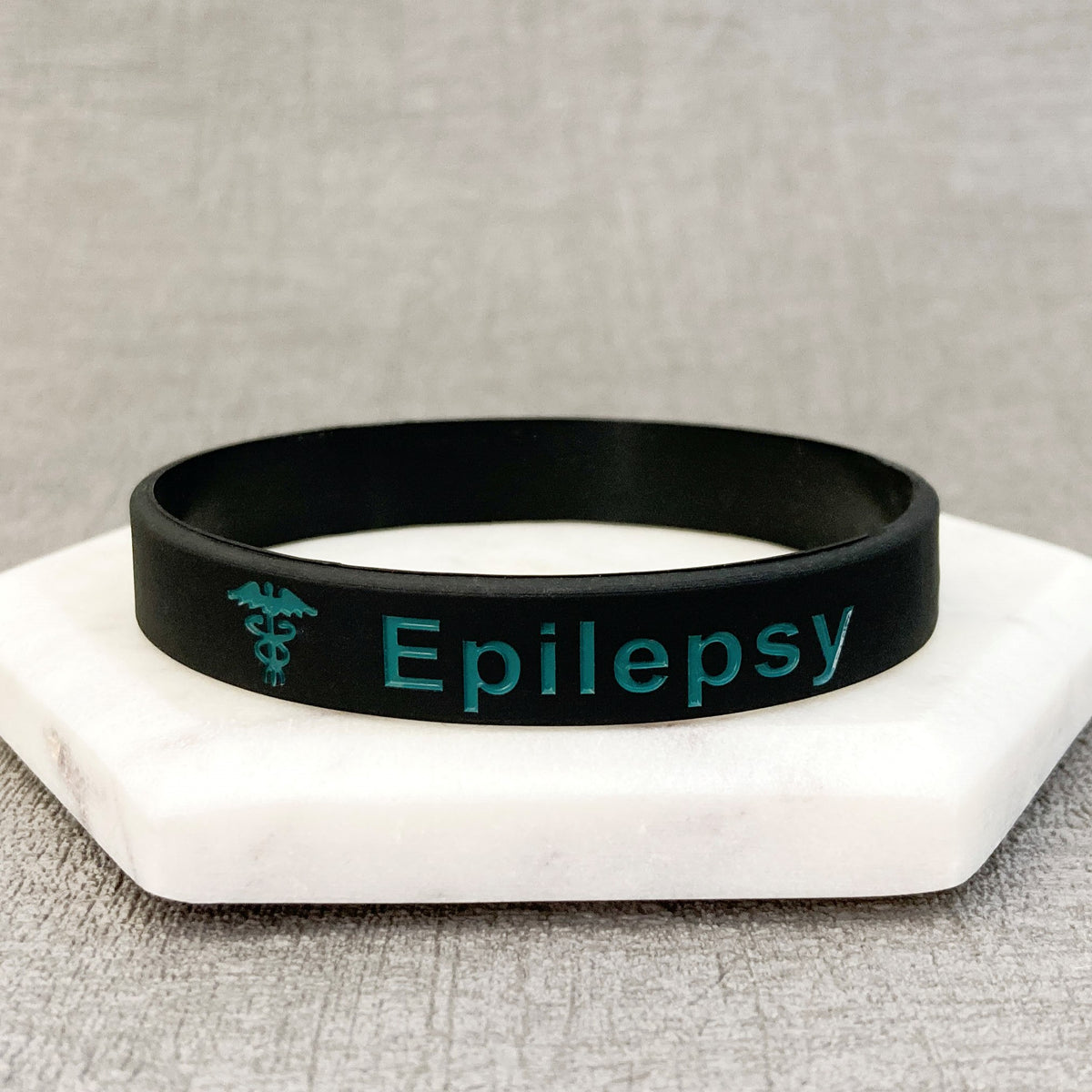 epilepsy unisex wristband teal black sports
