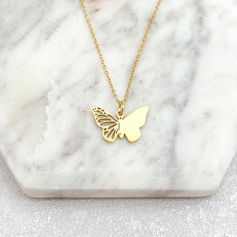 fibromyalgia awareness necklace butterfly charm