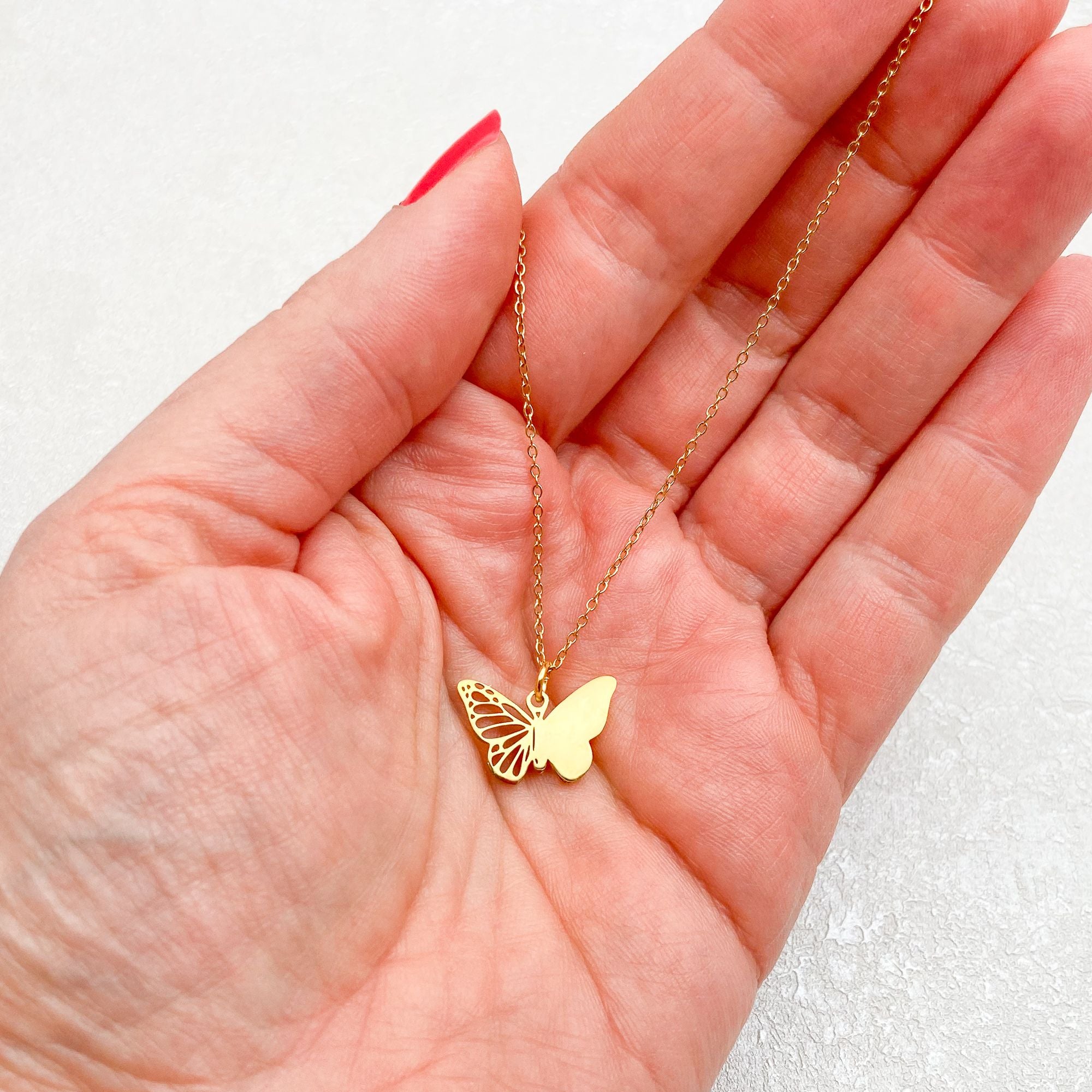 fibromyalgia awareness necklace butterfly jewellery