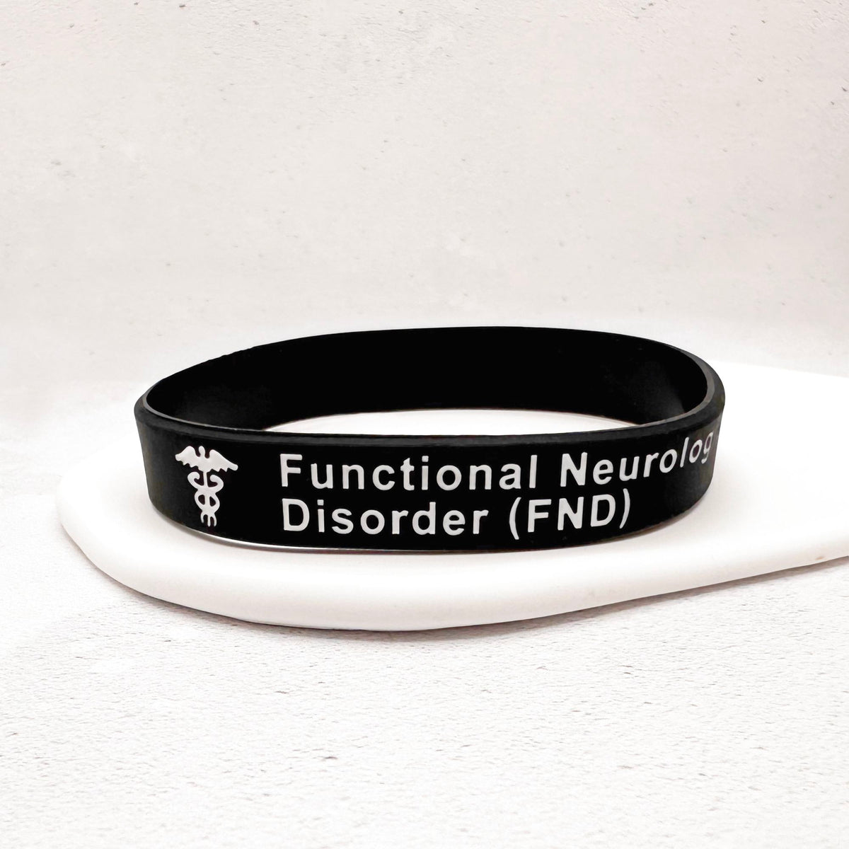 Functional Neurological Disorder medical ID bracelet made from durable silicone for people with FND