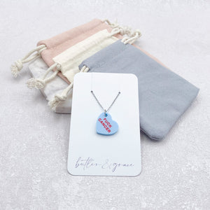 fuck cancer necklace gift pouch