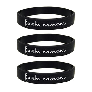 fuck cancer wristband set of 3