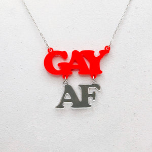 gay af necklace gift pride