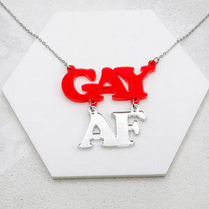 gay af necklace uk pride jewellery