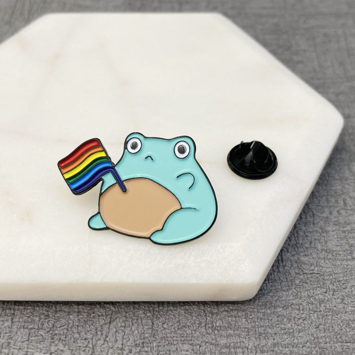 gay pride frog pin cute lgbt badge
