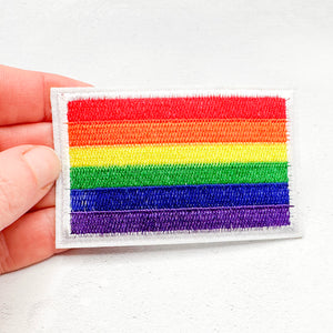 gay pride sew on patch multicoloured