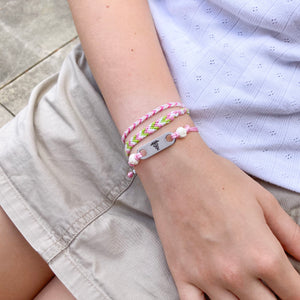 girls diabetes bracelet personalised
