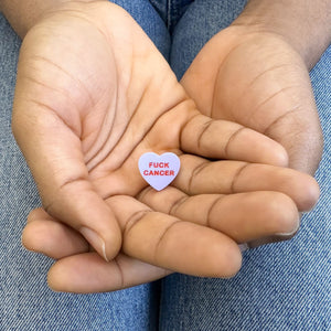 heart pin badges for cancer awareness uk