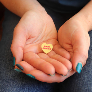 heart pin badges for cancer ovarian lung
