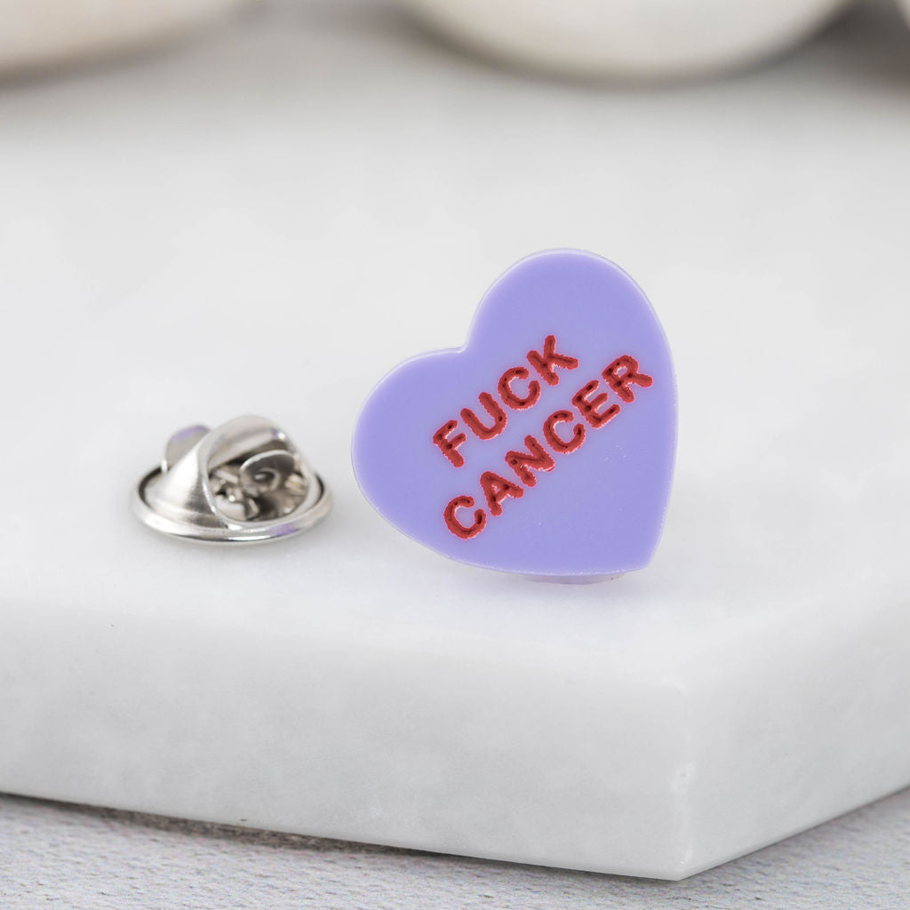 heart pin badges for cancer support awareness