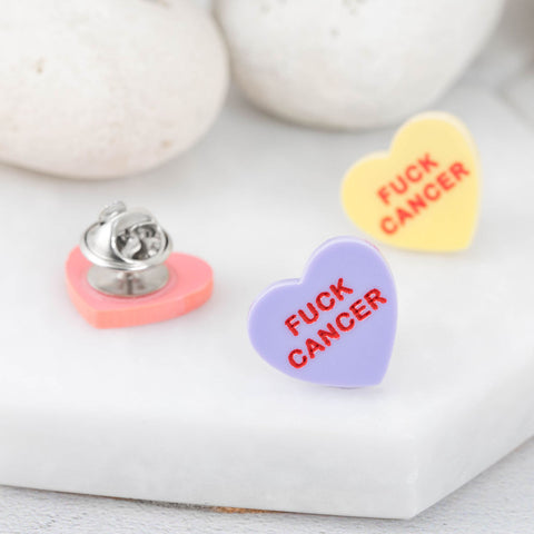 heart pin badges for cancer survivor gift