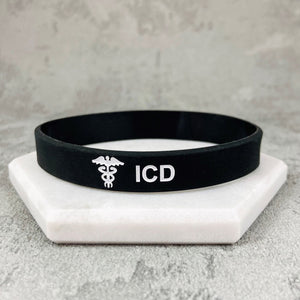 icd medical bracelet silicone wristband