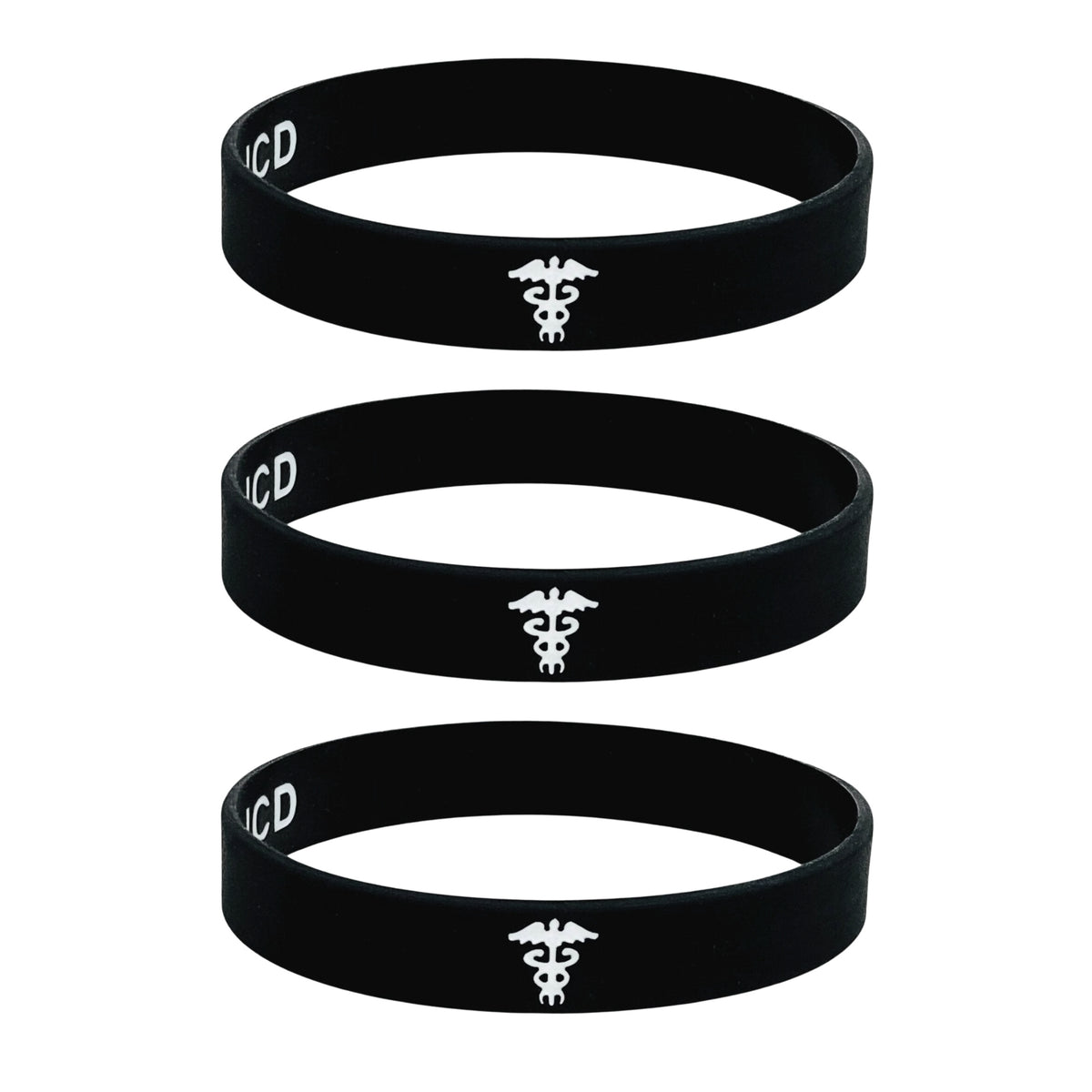 icd medical bracelet wristbands adults set of 3