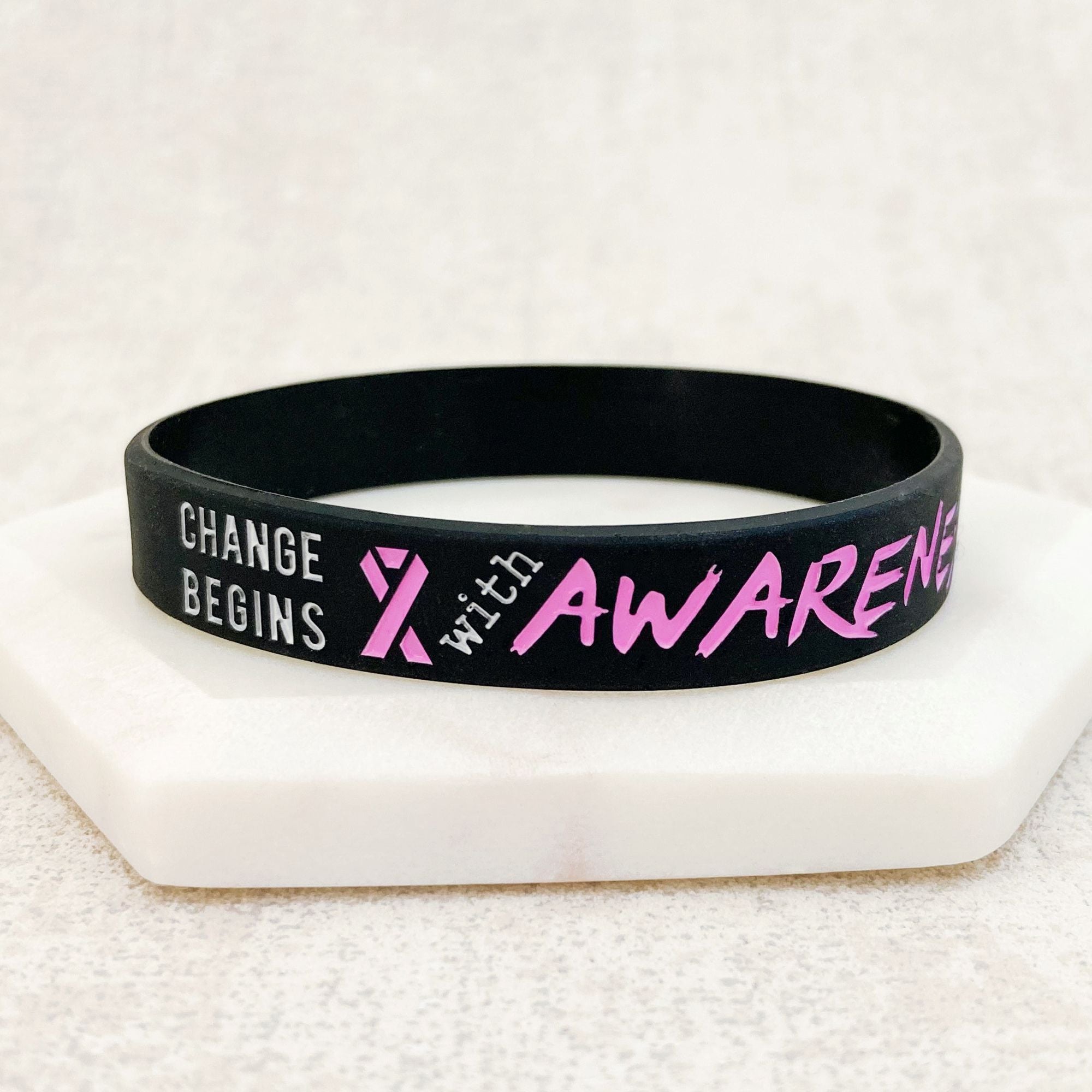 Breast Cancer Awareness Wristband Black Hope Butler and Grace Ltd