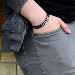 ladies cancer awareness wristband black gift
