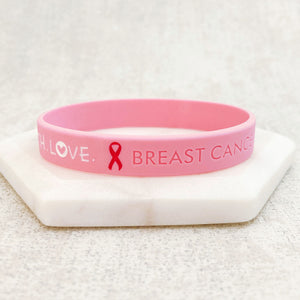 ladies cancer awareness wristband pink support