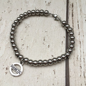 ladies charm bracelet round stainless steel