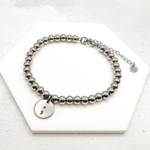 ladies charm bracelet semicolon survivor