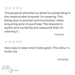 5 star product reviews for celeste bracelet