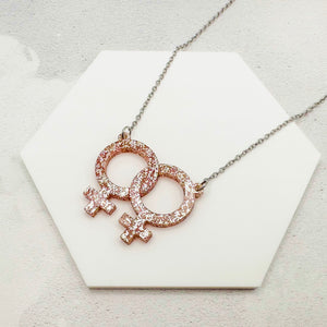 lesbian pride necklace support awareness