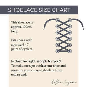 lesbian shoelaces size guide
