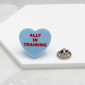 lgbt ally in training pin bi lgbtqia