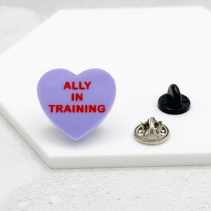 lgbt ally in training pin present uk