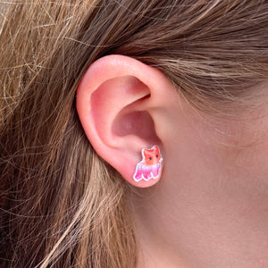 lgbt cat earrings lesbian cute gift