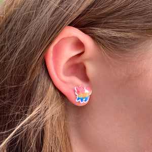 lgbt cat earrings pansexual present
