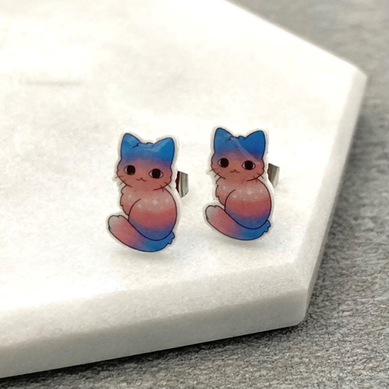 lgbt cat earrings transgender for ear