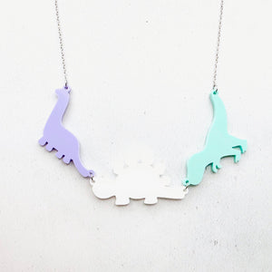 lgbt dinosaur necklace genderqueer soft handmade