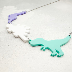 lgbt dinosaur necklace genderqueer soft white