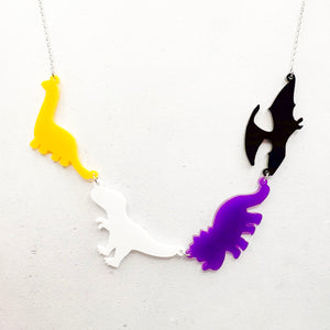 lgbt dinosaur necklace nonbinary bold pride