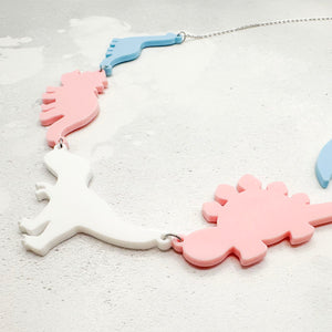 lgbt dinosaur necklace transgender soft acrylic