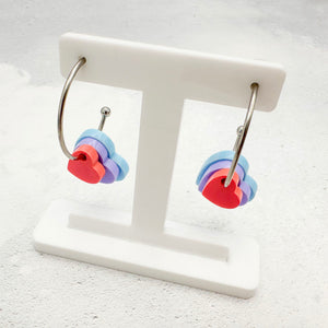 lgbt heart earrings bisexual bi pride
