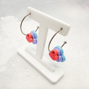 lgbt heart earrings bisexual hoops