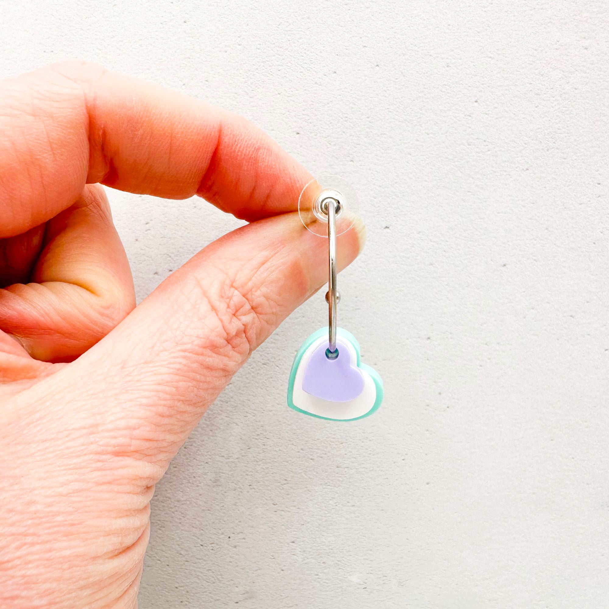 lgbt heart earrings genderqueer carnival accessories