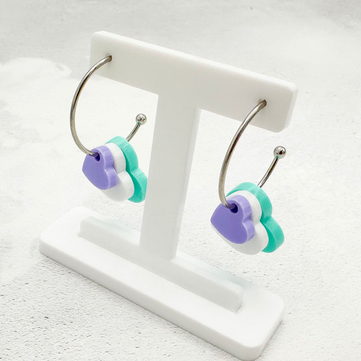 lgbt heart earrings genderqueer queer pride