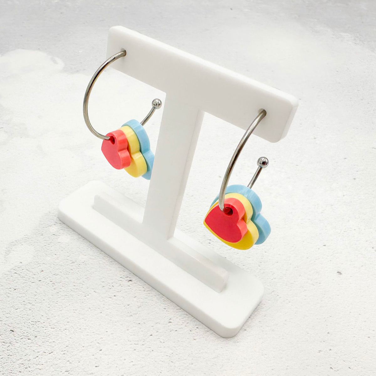 lgbt heart earrings pansexual for women ladies girls