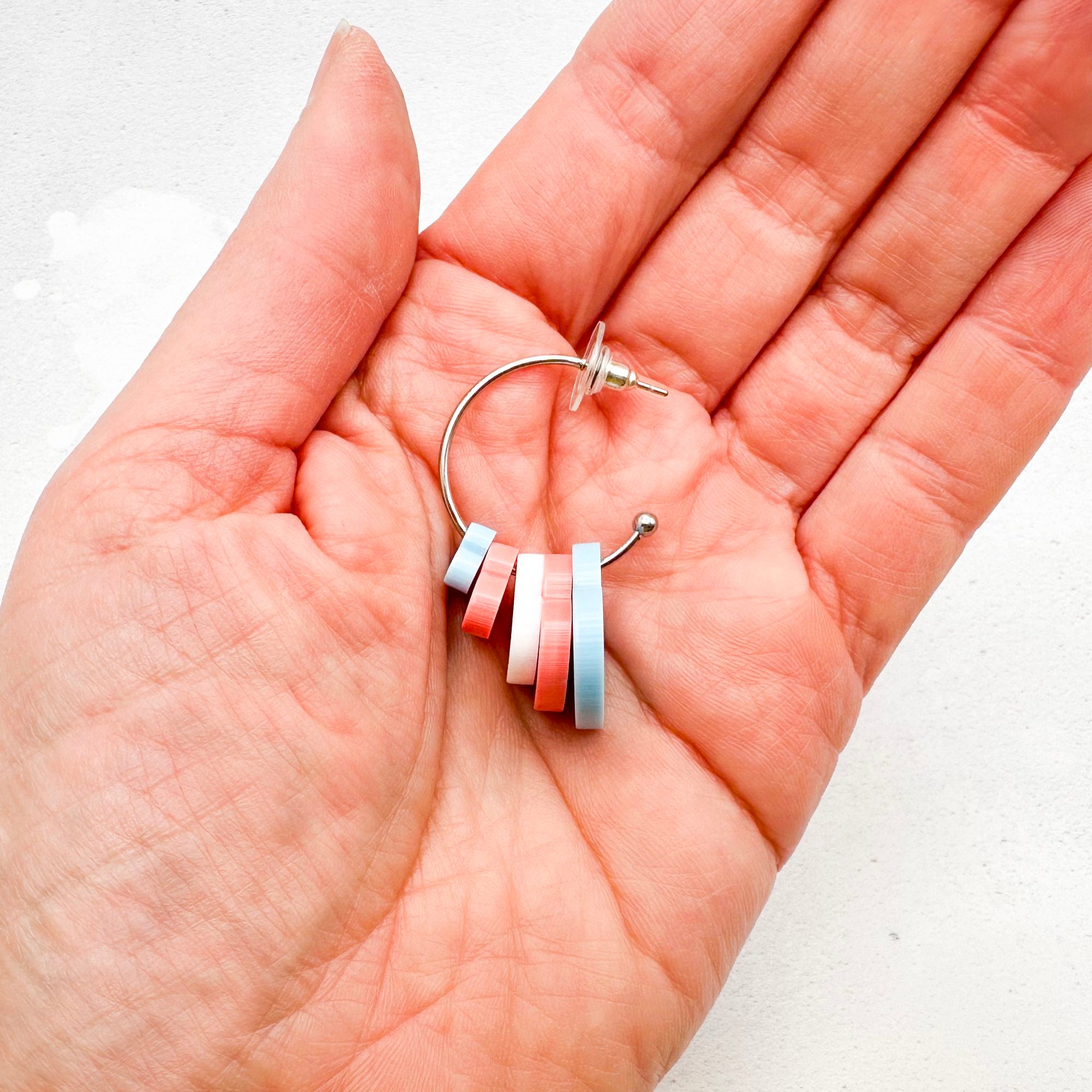 lgbt heart earrings transgender handmade unique