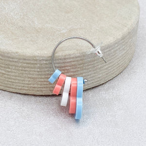 lgbt heart earrings transgender light blue pink white