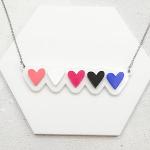 lgbt hearts necklace genderfluid pride gifts