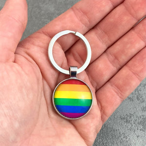 lgbt keychains gay rainbow stripe