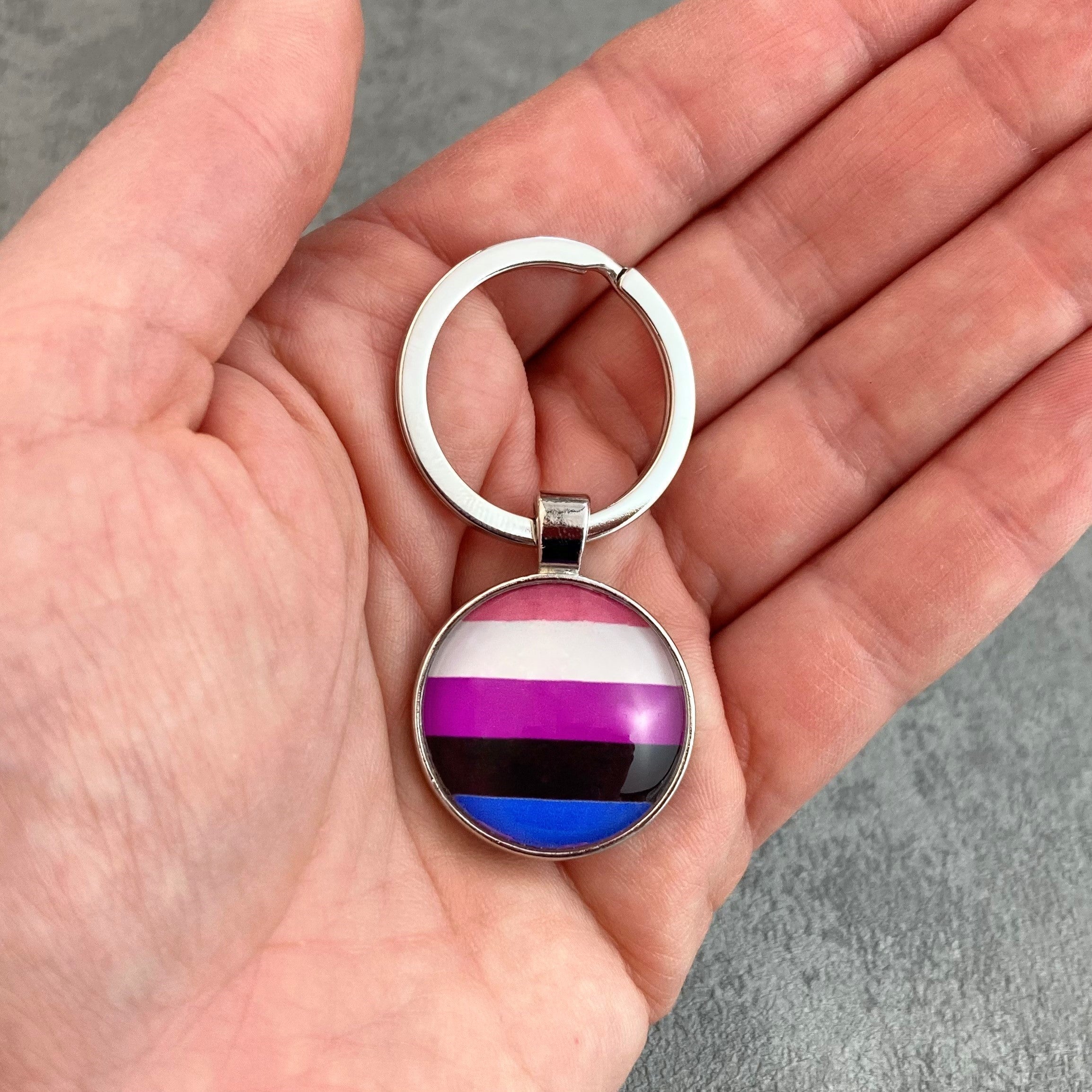 lgbt keychains genderfluid striped