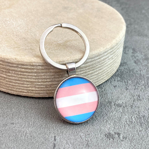 lgbt keychains transgender blue pink white