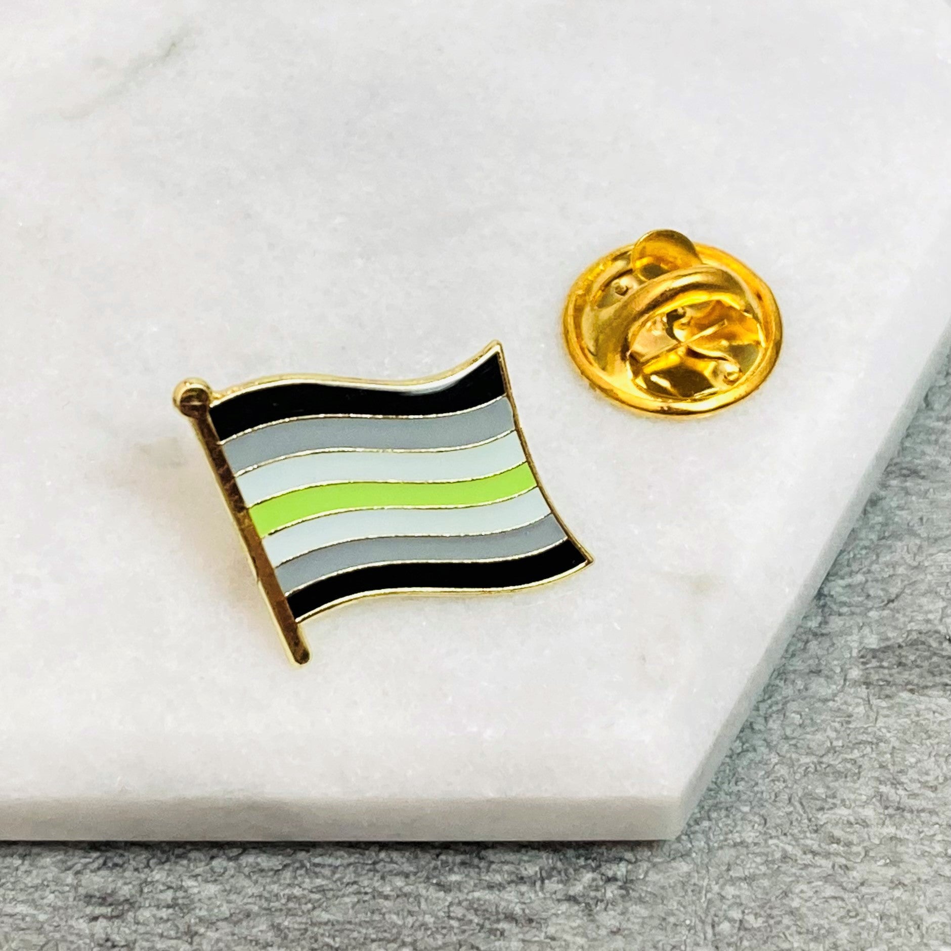 lgbt pride flag pins agender striped