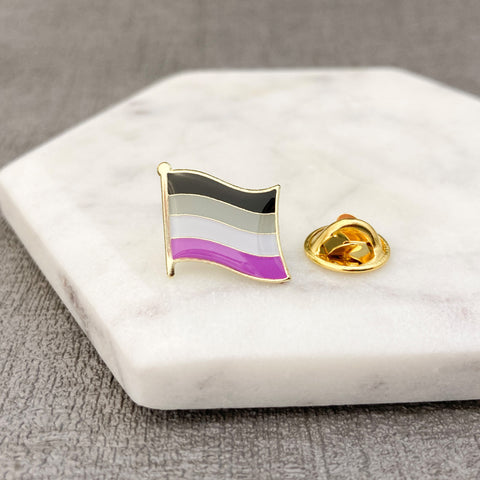 lgbt pride flag pins asexual black grey purple